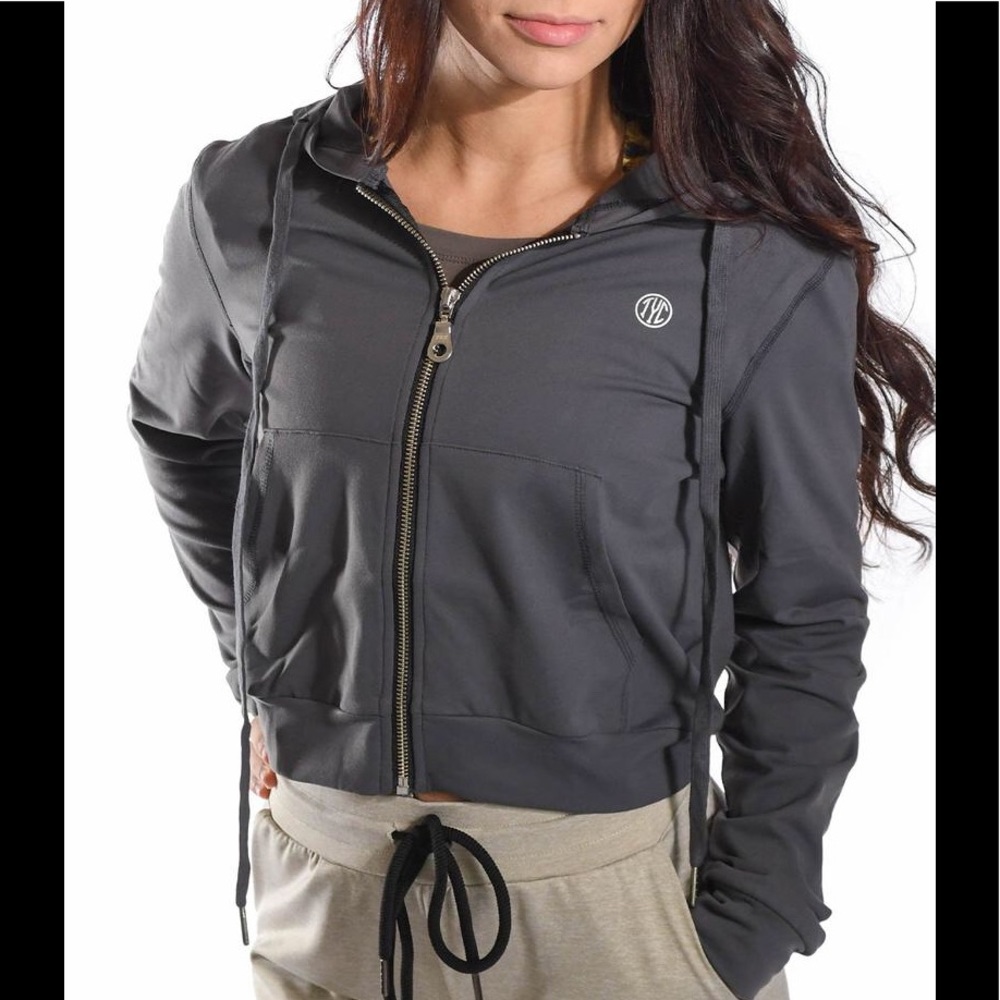 TYC Motivate Crop Zip Hoodie